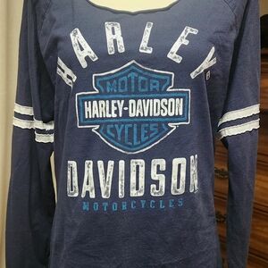 Harley-Davidson Blue Long Sleeve Shirt